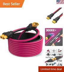 12AWG 6.6FT XT60 Extension Cable Injection Molded XT60 Adapter Wire for Porta…