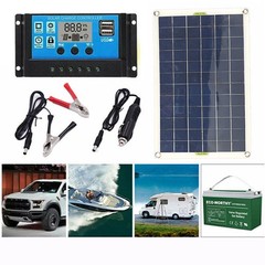 20W Solar Panel Kit for Boat Motorhome Caravan 10-100A Solar Charge Controller