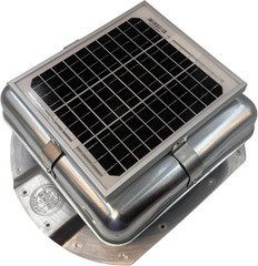 Solar Mega Roofblaster for 3.5″ Ribbed Conex Shipping Container Vent (Galvanized