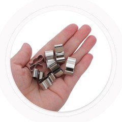 100Pcs Reusable Stainless Steel Solar Cable Clamps Silver for Outdoor Garden