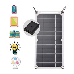 2-6W 5V Solar Panel With USB Port 2PCS Carabiner Monocrystalline Silicon Solar