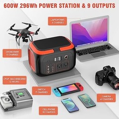 Open Box G600 600W 296Wh Solar Portable Power Station