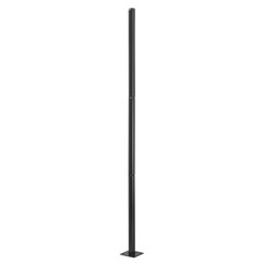 10ft Black Galvanized Steel Outdoor Parking Lot Lighting Post With Ground Cage