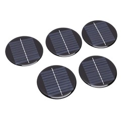 5pcs Round Solar Panel Compact Reliable Energy For DIY Projects Easy To Use