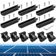 Solar Panel Roof Mounting Kit – 7.87″ Aluminum Rails & Clamps for Easy Installat