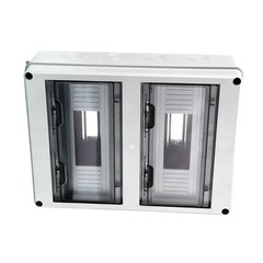 Waterproof Distribution Box 12 to 24 Circuits Flame Retardant PC Panel ABS