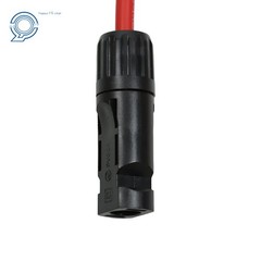 1 Pair 5 Feet 10 AWG Solar Panel Extension Cable Wire Connector Black + Red