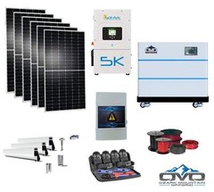 3.3KW Complete Offgrid Solar Kit + 5K Sol-Ark Inverter + 10.24KW OMO Stack Lithi