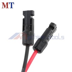 4mm² 20M Solar Extension Wire Red+Black with M4 Plug Kit