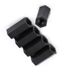 100Pcs Black M3x12mm Female Hex Threaded Spacer Standoff
