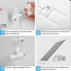 Adjustable Solar Panel Gutter Mount for Ring Weatherproof Aluminum Alloy Bracket
