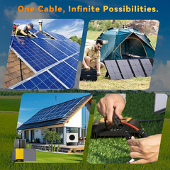 Solar Extension Cable 10AWG 6Mm² 100FT PV Wire 10Gauge Adaptor Panels Cables wit