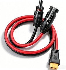 Reliable 2FT Weatherproof Solar Panel Extension Cable – 30A, 600V XT60 Plug