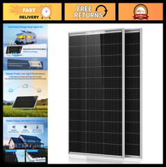 200W Solar Panel Kit – 2x100W N-Type 12V High Efficiency for RV, Marine, Off-Gri