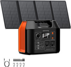 Solar Powered Generator, 300W Portable Power Station with Solar Panel 40W Includ