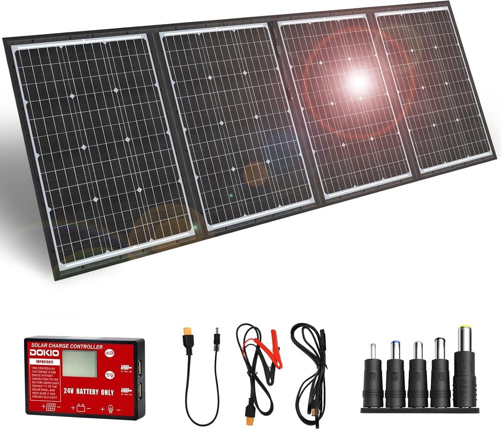 200W 36V Foldable Solar Panel Kit 19×26.4″ 9.7lb