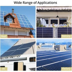 Solar Panel Mounting Kit 10PCS with T-Shaped Mid and End Clamps Black