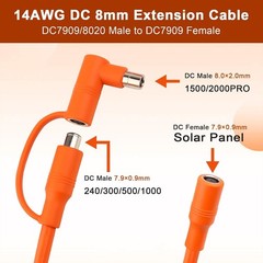 Rugged 40ft Solar Extension Cord – 14AWG Tinned Copper, Outdoor Ready
