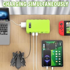 Portable Power Bank with Panel 24000mAh Power Station for Home Camping Emergency