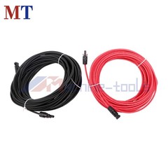 4mm² 20M Solar Extension Wire Red+Black with M4 Plug Kit