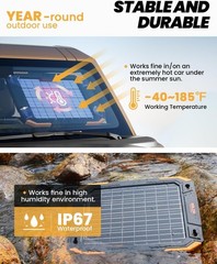 All-Weather 12V Solar Battery Charger with Versatile Installation Options