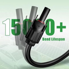 Twin Wire 50FT Solar Extension Cable 10AWG with Connectors for RV Marine