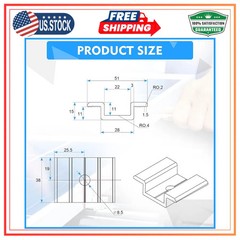 100 Pack Solar Panel Mid Clamps 1.06 Inch Aluminum Mounting Bracket Kit