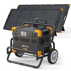 PECRON E2000LFP 1920Wh Portable Power Station with 2*200W Solar Panels Cart Kits