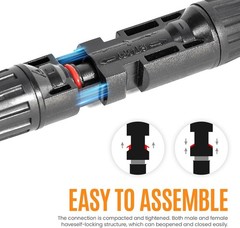 Solar Y Branch Parallel Adapter Cable 30A IP67 Waterproof for RV Boat System