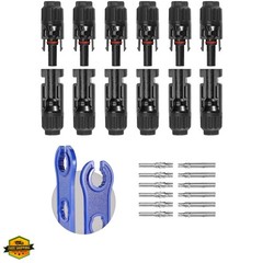 12 PCS Solar Connectors with Spanners Solar Panel Cable Connectors 6 Pairs Ma…