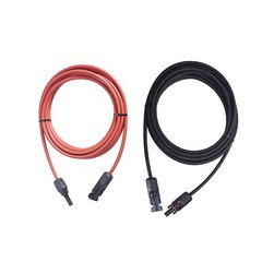 1 Pair 10 Feet 12 AWG Black And Red Solar Panel Extension Cable Wire Connector