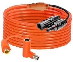 Solar Connector to DC 8mm Adapter Cable 12AWG + 14AWG Tinned Copper Wire 20FT