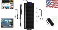 High-Efficiency 12V Solar Panel Battery Charger with Cigarette Lighter Plug