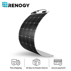 Renogy 100W Flexible 248?? Monocrystalline Solar Panel Lightweight RV Roof Boat
