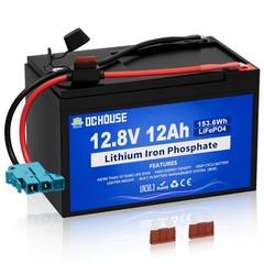 DCHOUSE 12V 120Ah LiFePO4 Battery Low Temp Cut-Off Trolling Motor Solar Camping