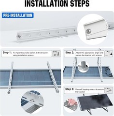 Comprehensive 45in Solar Mounting Brackets with Foldable Legs for All Panels