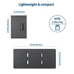 Luxuglow 80W Foldable Solar Panel Portable USB Type C Charger for Outdoor