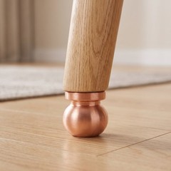 4pcs Round Copper Support Feet for Furniture and Appliance, Screw In Metal Feet