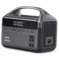 Portable Power Station, 300W (Surge 600W) 192Wh Power Bank with 110V AC Grey