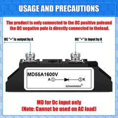 MD 55A (50Amp)-16 Solar Diode, DC Blocking Unidirectional in-line Anti Revers…