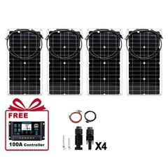 4 x 40W High-Efficiency PV Panels+30A-100A Intelligent Controller for RV/Outdoor