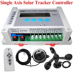 LCD Single Axis Solar Tracker Controller +Wind Sensor for Automatic Sun Tracking