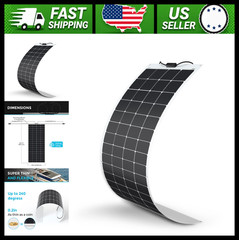 Renogy 200W 12V Flexible Solar Panel for RV, Marine, Boat, Camping