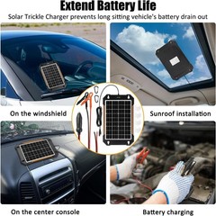 Weatherproof 12V Solar Trickle Charger with Smart MPPT Controller – 1 Count