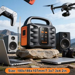 SBAOH Portable Power Station T101, 155.4Wh Lithium Battery Generator, 150W AC