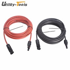 30 FT 12 AWG High Quality Solar Panel Extension Cable Wire Connector Black + Red