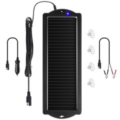 12V Solar Car Battery Charger & Maintainer Solar Panel Trickle Charger for 12V
