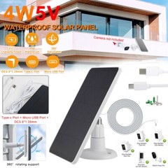 4W Solar Panel Charger for Ring Camera Spotlight & Stick Up Cam with 10ft Cable