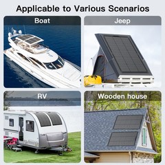 100W Flexible Solar Panel Black Solar Charger For Power Station Camping Outdoor