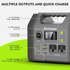 300W Solar Generator, 296Wh Portable Power Station for Camping & RV
